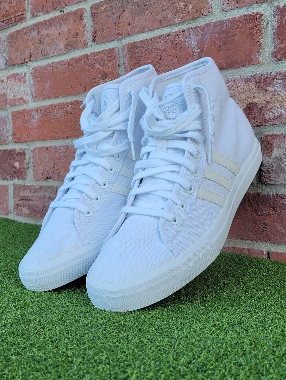 Adidas Men’s White High-Top Pro Model  Canvas Sneakers - US Size 13